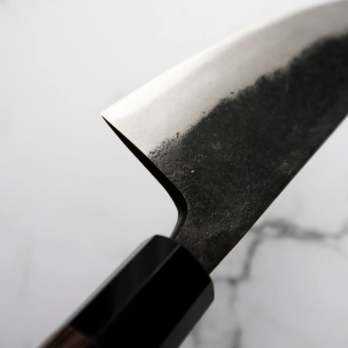 Hatsukokoro Kurokaze Blue 2 Kurouchi Double Bevel Kiritsuke Deba 150mm - Image 5