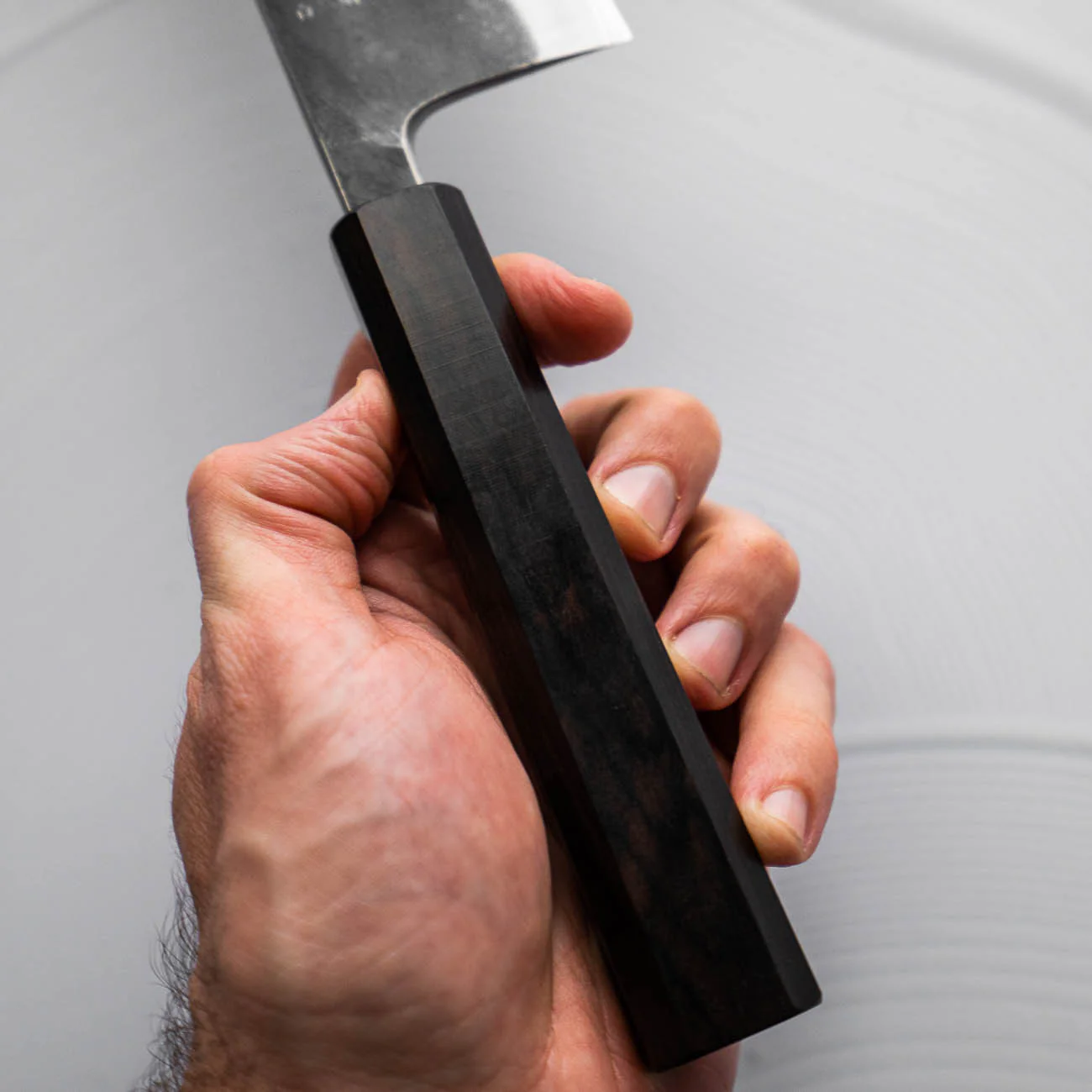 Hatsukokoro Kurokaze White 2 Stainless Clad Gyuto 210mm - Ebony - Image 3