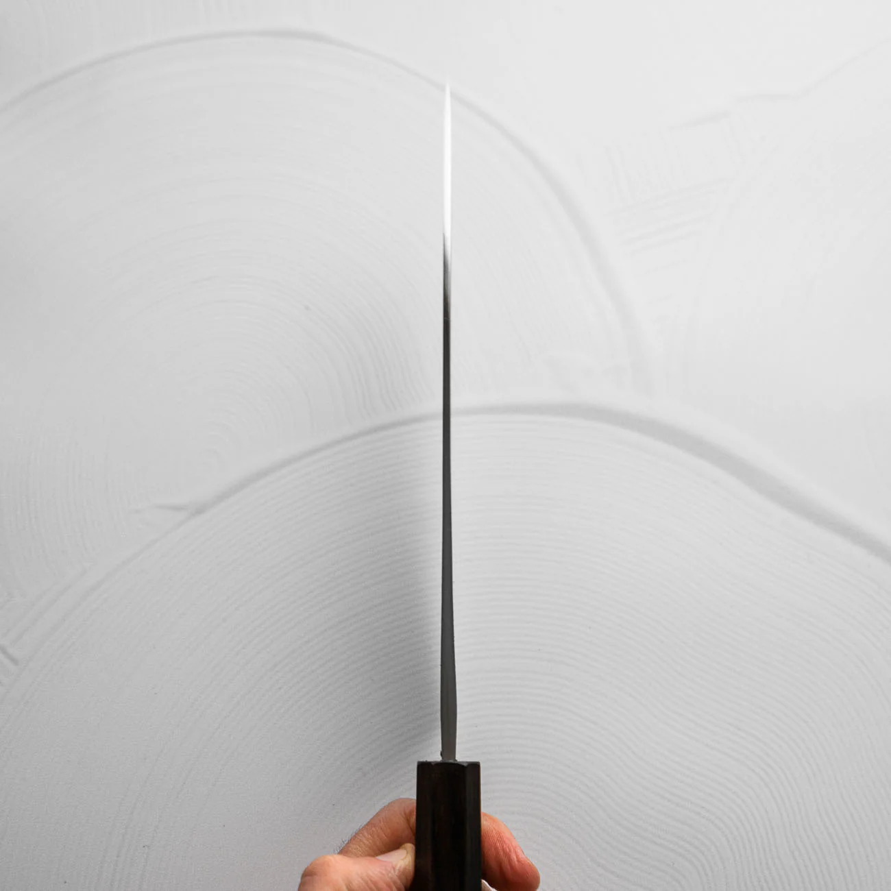 Hatsukokoro Kurokaze White 2 Stainless Clad Gyuto 210mm - Ebony - Image 5