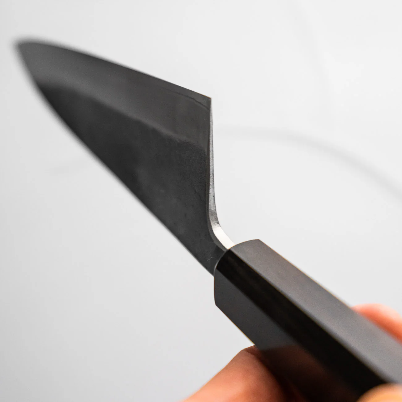 Hatsukokoro Kurokaze White 2 Stainless Clad Gyuto 210mm - Ebony - Image 6