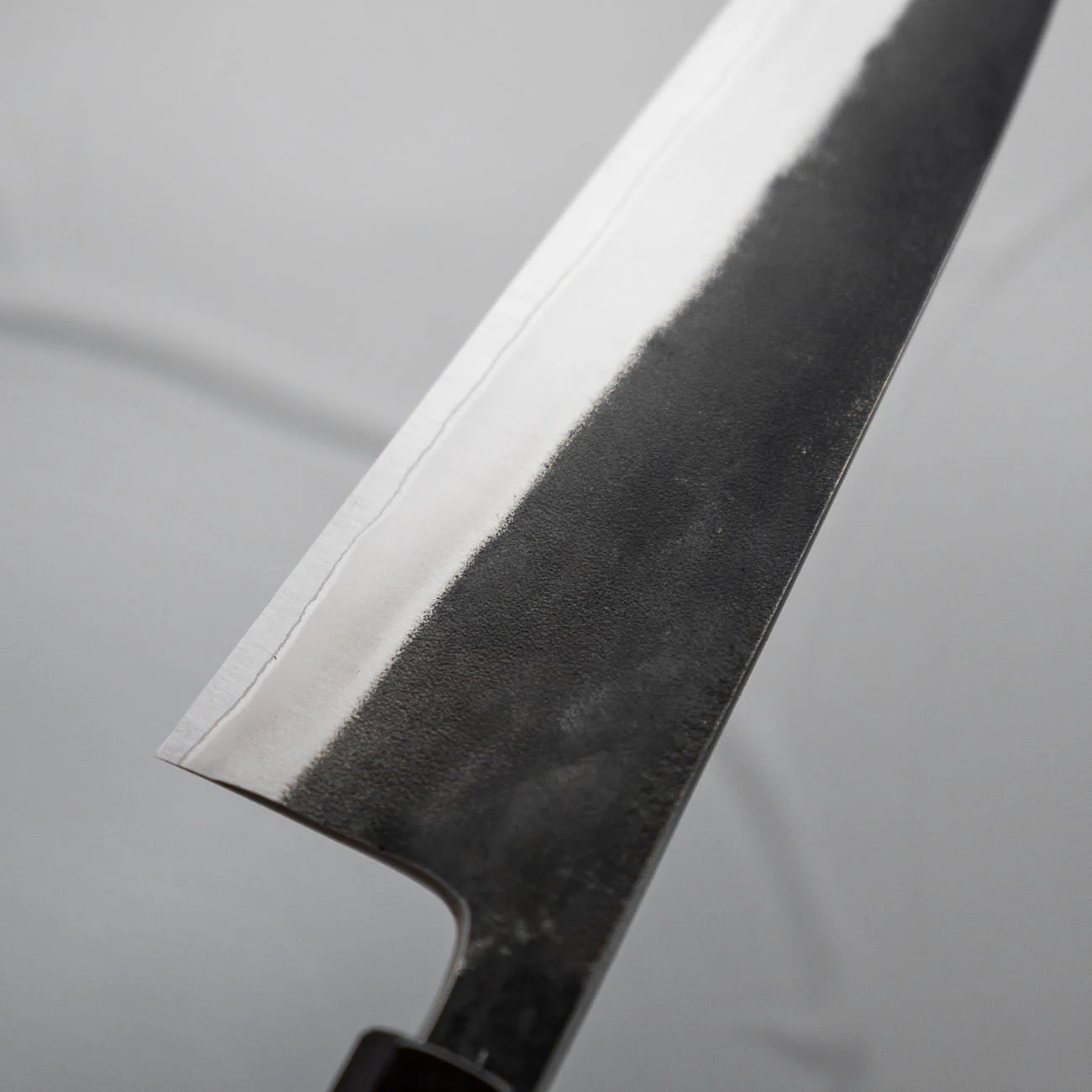 Hatsukokoro Kurokaze White 2 Stainless Clad Gyuto 210mm - Ebony - Image 9