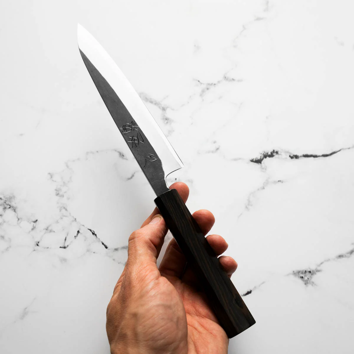 Hatsukokoro Kurokaze White 2 Stainless Clad Petty 150mm - Ebony - Image 7