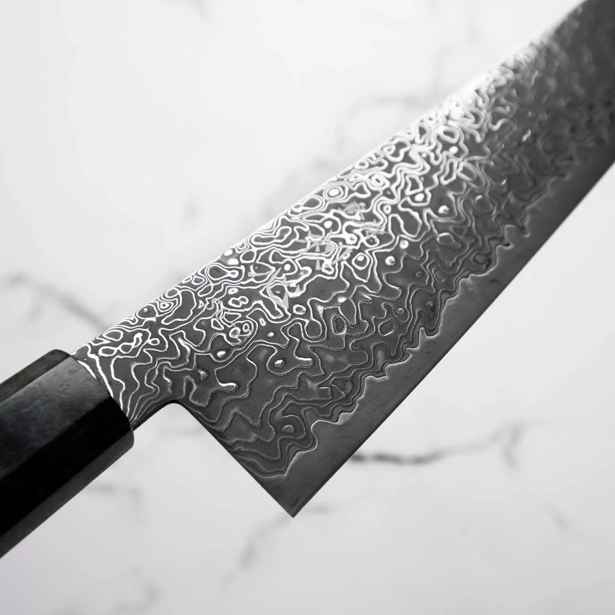 Hatsukokoro Ryuhyo Kurozome SG2 Damascus Gyuto 210mm -  Maple Turquoise - Image 5