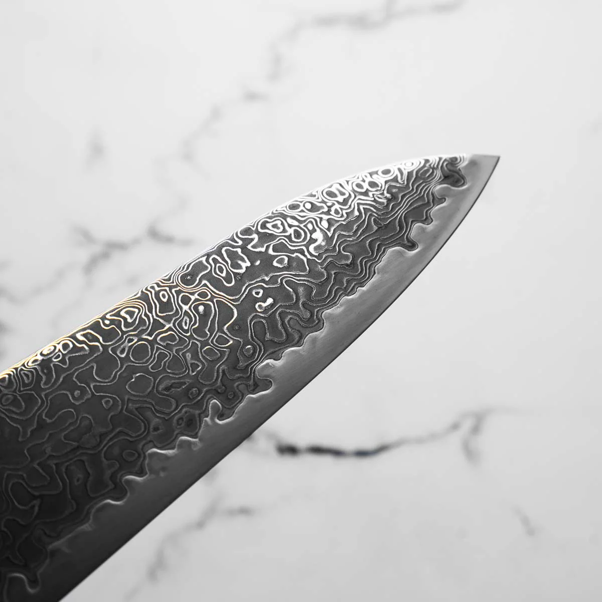 Hatsukokoro Ryuhyo Kurozome SG2 Damascus Gyuto 210mm -  Maple Turquoise - Image 6