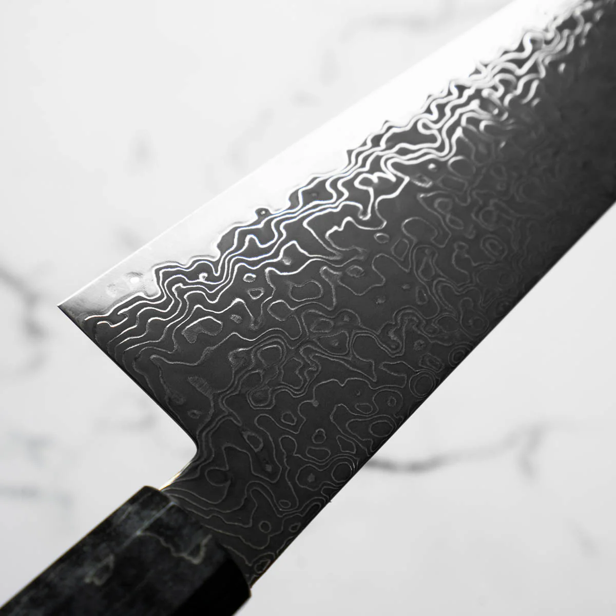 Hatsukokoro Ryuhyo Kurozome SG2 Damascus Gyuto 210mm -  Maple Turquoise - Image 7