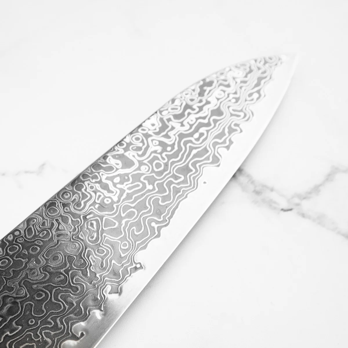 Hatsukokoro Ryuhyo Kurozome SG2 Damascus Gyuto 240mm -  Maple Turquoise - Image 6