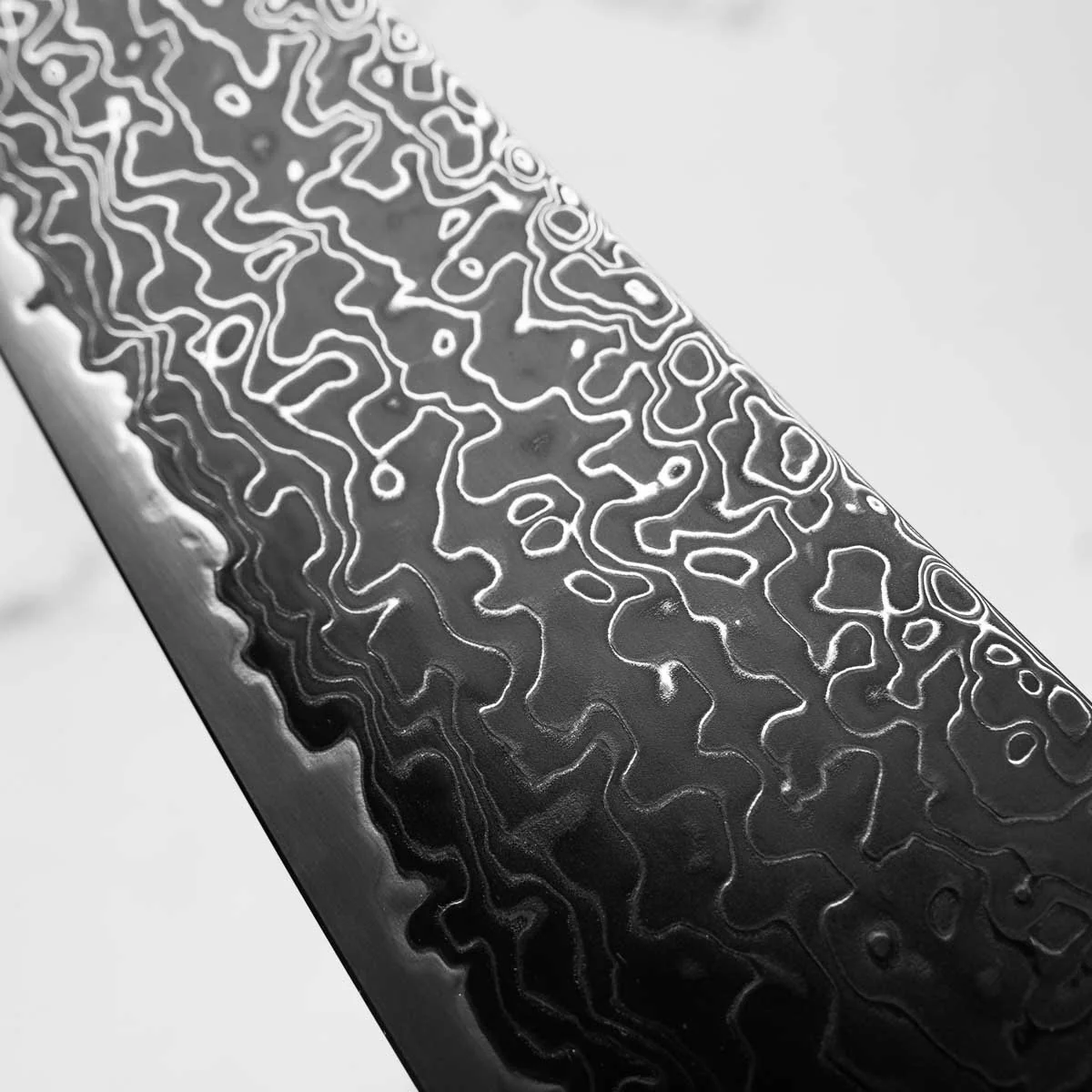 Hatsukokoro Ryuhyo Kurozome SG2 Damascus Kiritsuke Gyuto 210mm -  Persimmon - Image 6