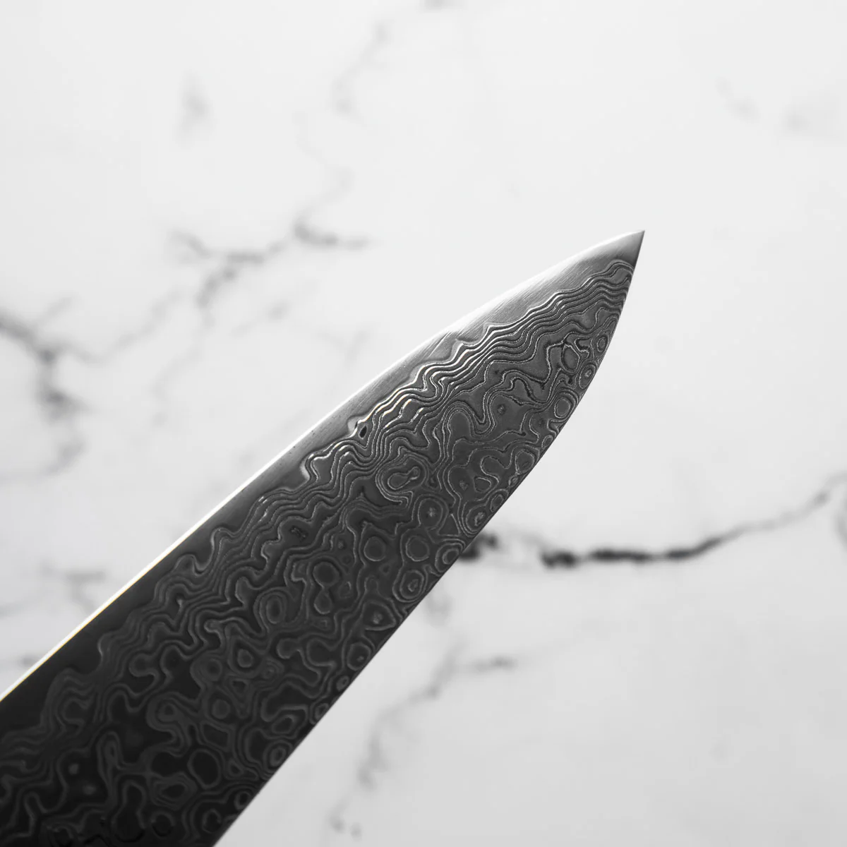 Hatsukokoro Ryuhyo Kurozome SG2 Damascus Petty 150mm - Maple Turquoise - Image 6