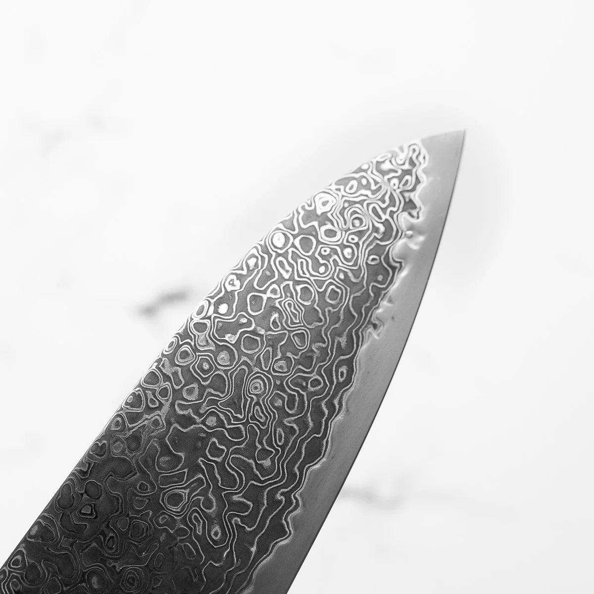 Hatsukokoro Ryuhyo Kurozome SG2 Damascus Santoku 180mm -  Maple Turquoise - Image 6