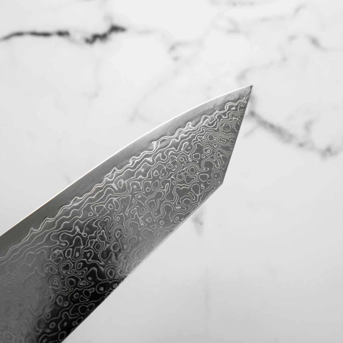 Hatsukokoro Ryuhyo SG2 Damascus Bunka 180mm - Dark Maple - Image 6