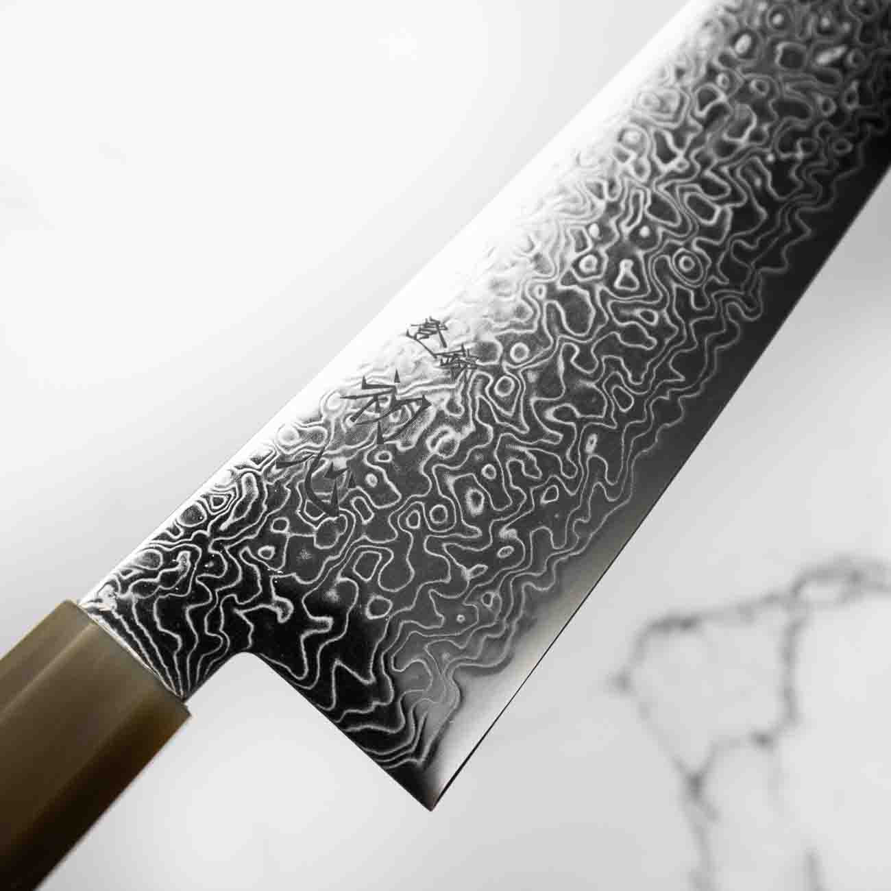 Hatsukokoro Ryuhyo SG2 Damascus Gyuto 210mm - Quince - Image 4