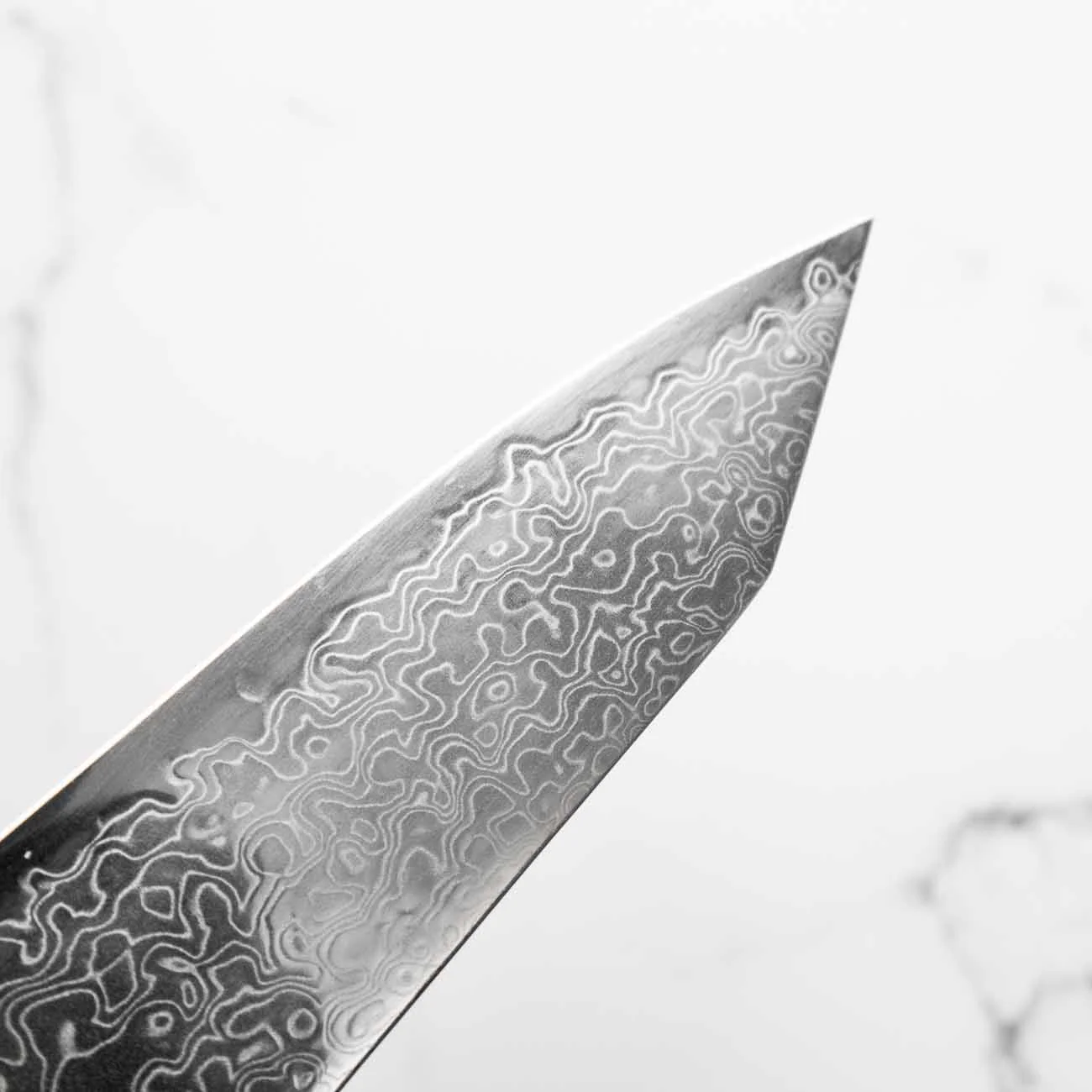 Hatsukokoro Ryuhyo SG2 Damascus Kiritsuke Gyuto 210mm -  Dark Maple - Image 6