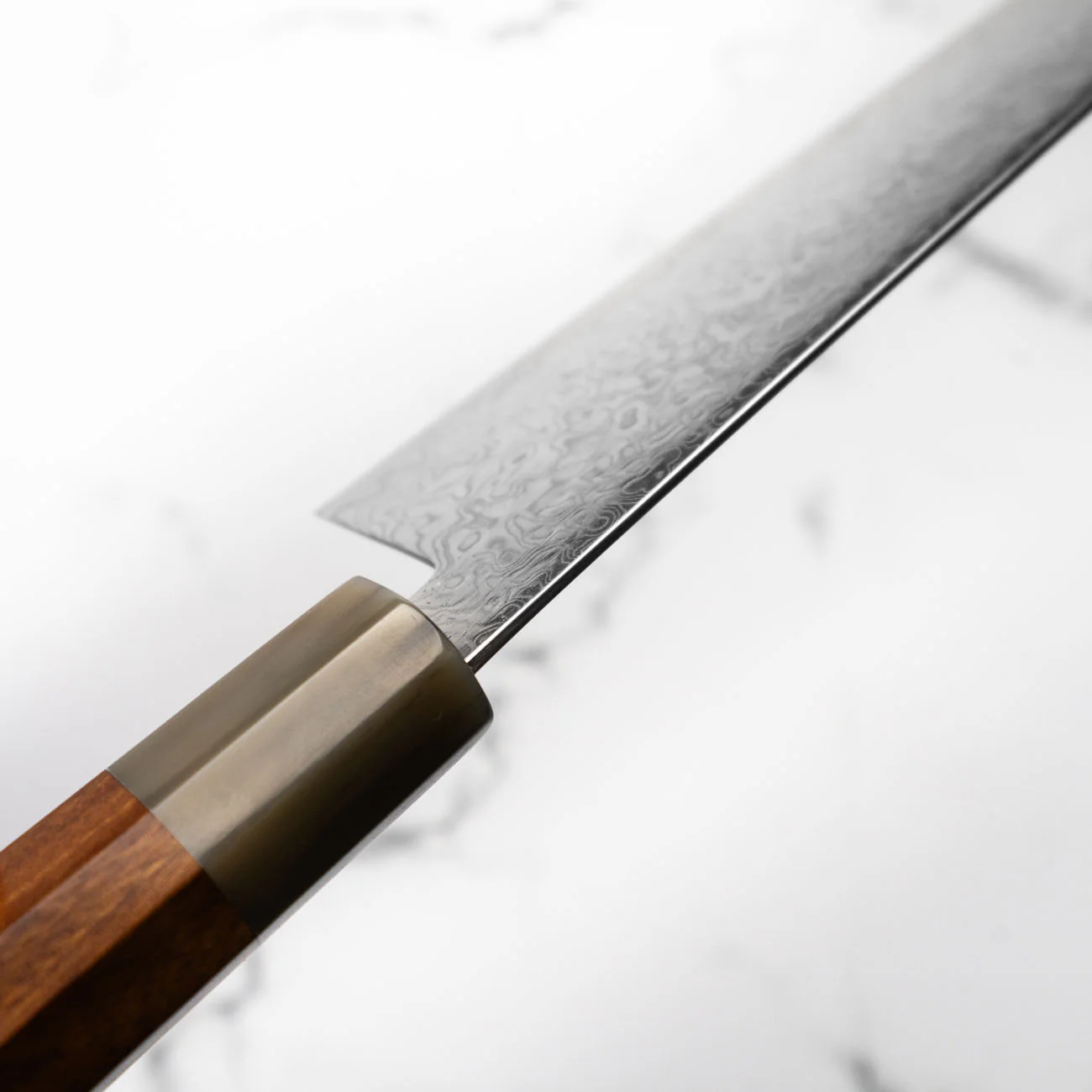Hatsukokoro Ryuhyo SG2 Damascus Kiritsuke Gyuto 240mm -  Quince - Image 6