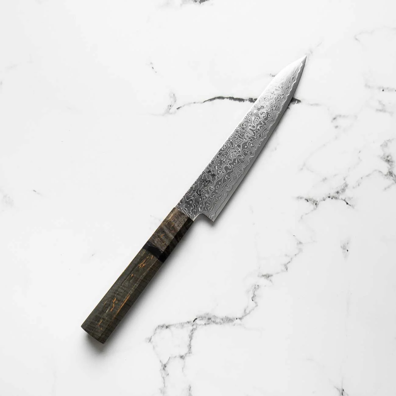 Hatsukokoro Ryuhyo SG2 Damascus Petty 150mm - Dark Maple - Image 2