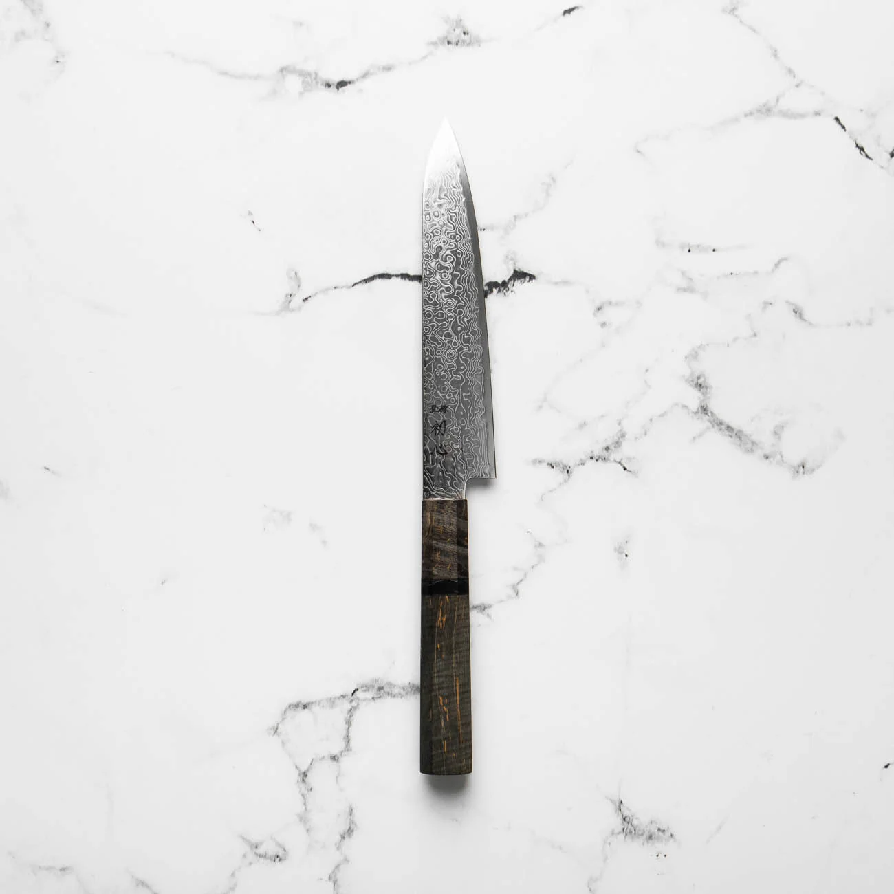 Hatsukokoro Ryuhyo SG2 Damascus Petty 150mm - Dark Maple - Image 3