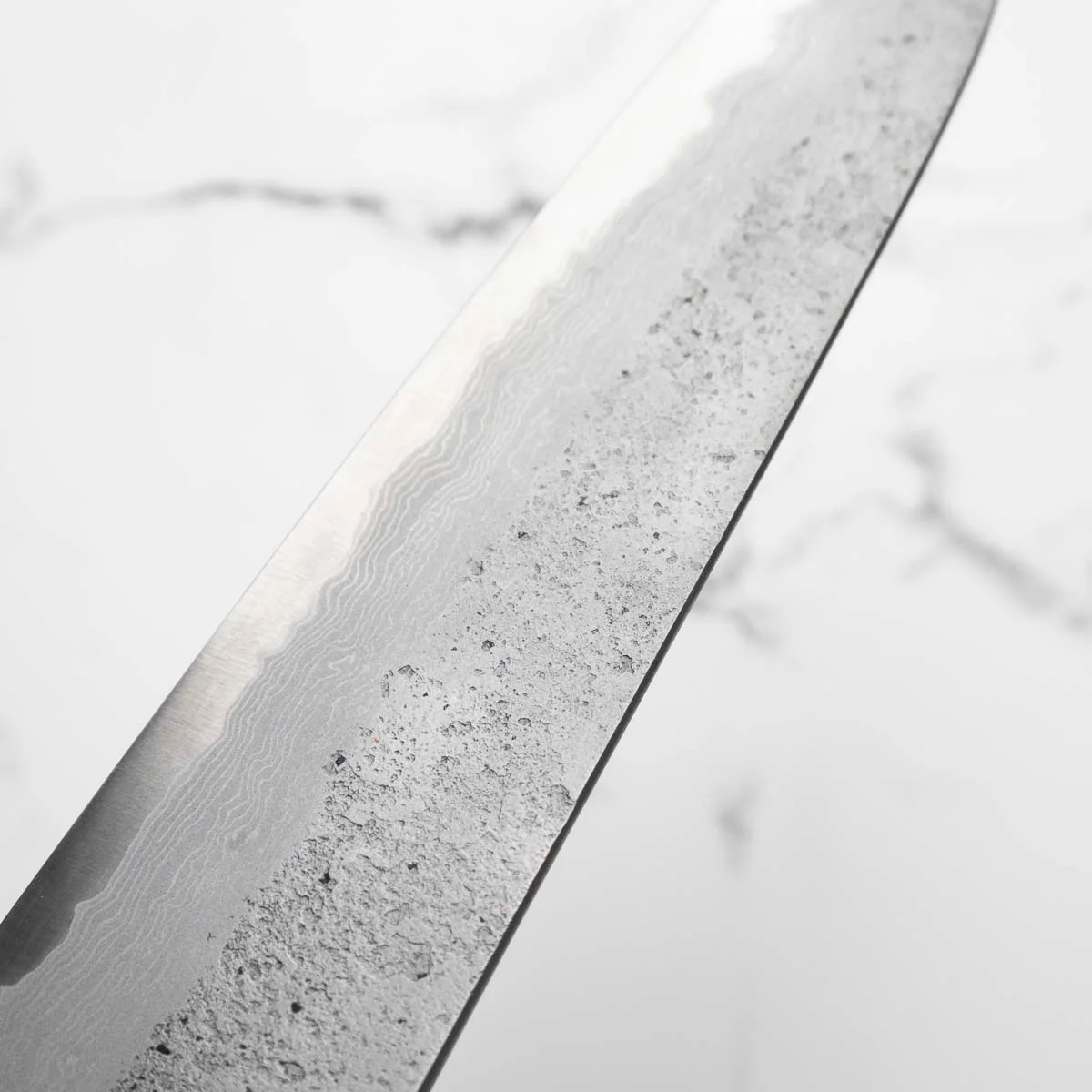 Hatsukokoro Ryusui Blue 2 Damascus Gyuto 240mm - Ebony - Image 5