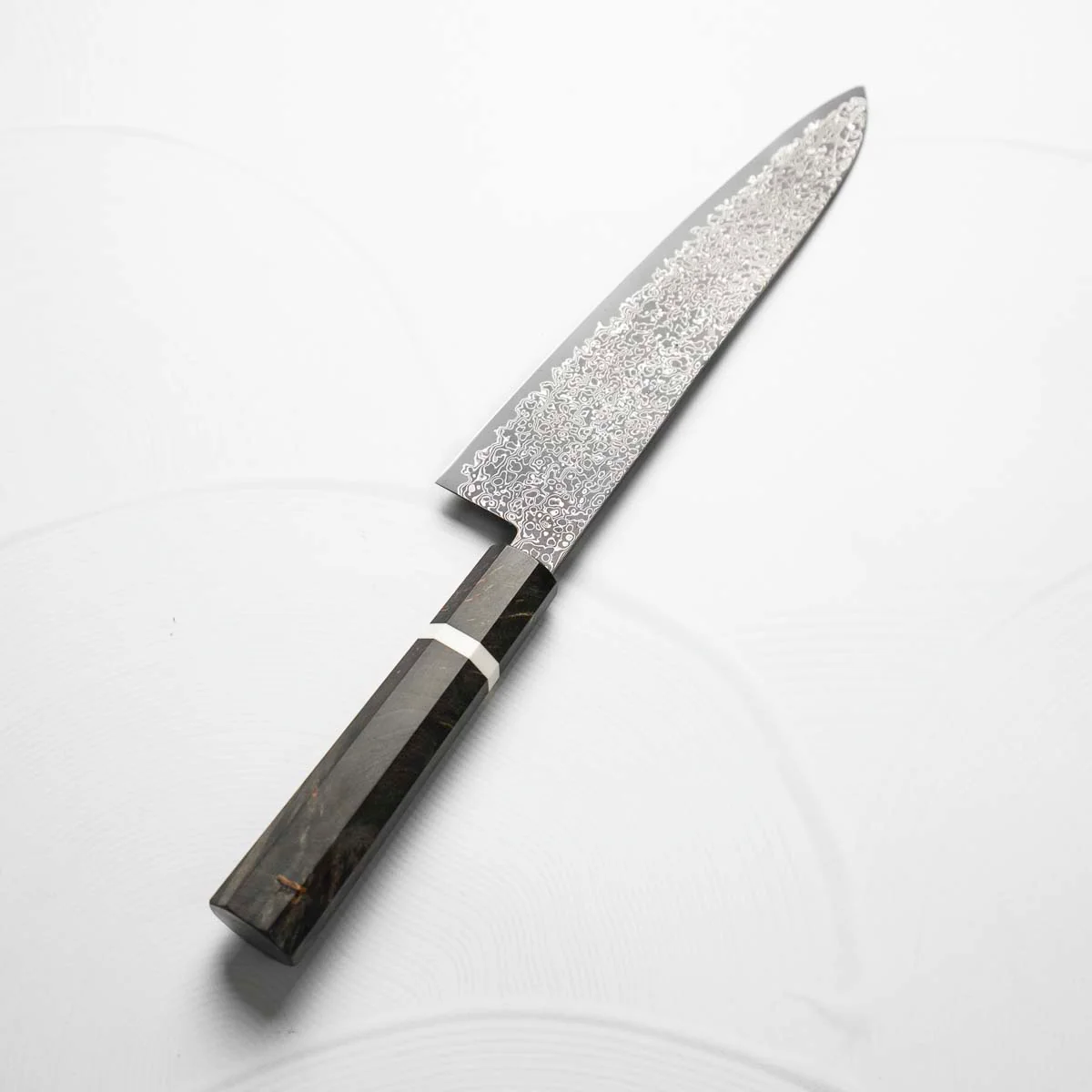 Hatsukokoro Saihyo SG2 Black Damascus Gyuto 240 - Maple - Image 5