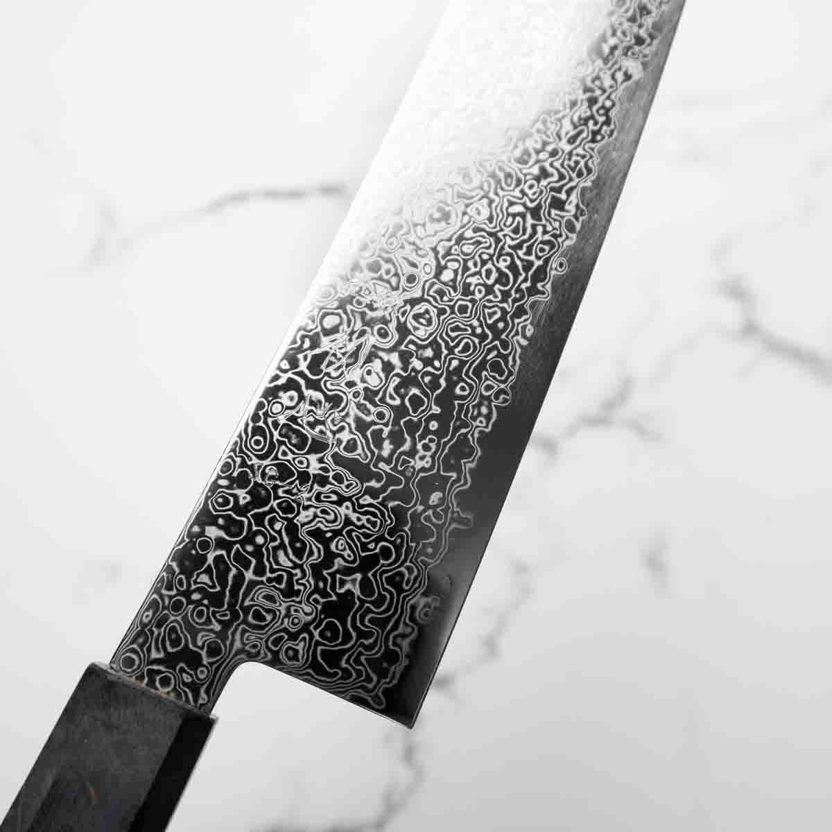 Hatsukokoro Saihyo SG2 Damascus Gyuto 210 - Maple - Image 5