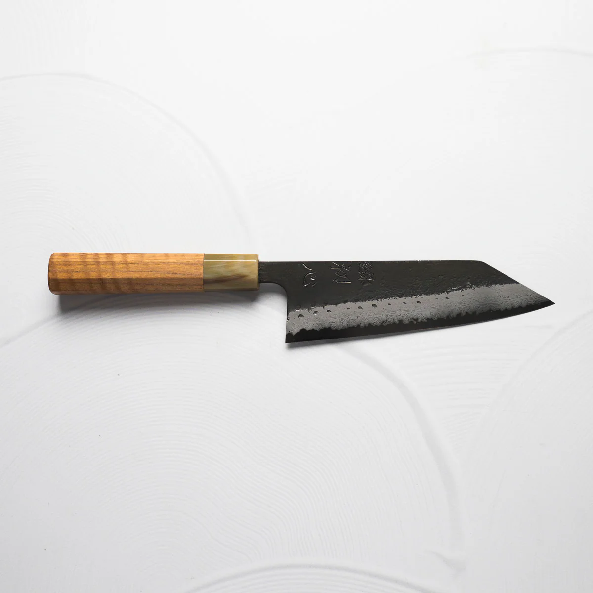 Hatsukokoro Shinkiro Blue Super Damascus Kurouchi Bunka 165 - Double Blonde - Image 2