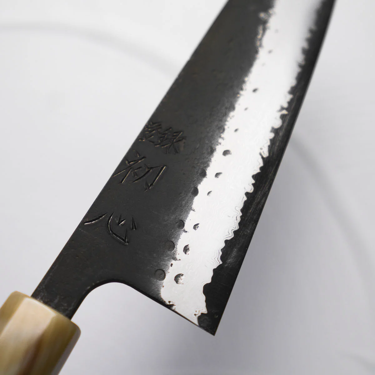 Hatsukokoro Shinkiro Blue Super Damascus Kurouchi Bunka 165 - Double Blonde - Image 5