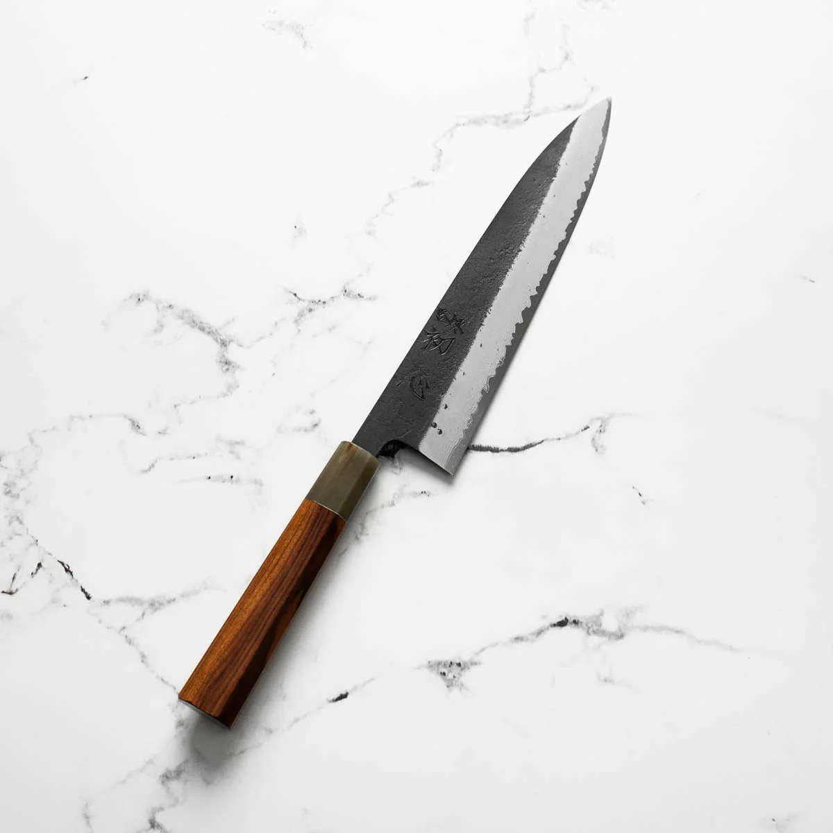 Hatsukokoro Shinkiro Blue Super Damascus Kurouchi Gyuto 210mm - Quince - Image 2