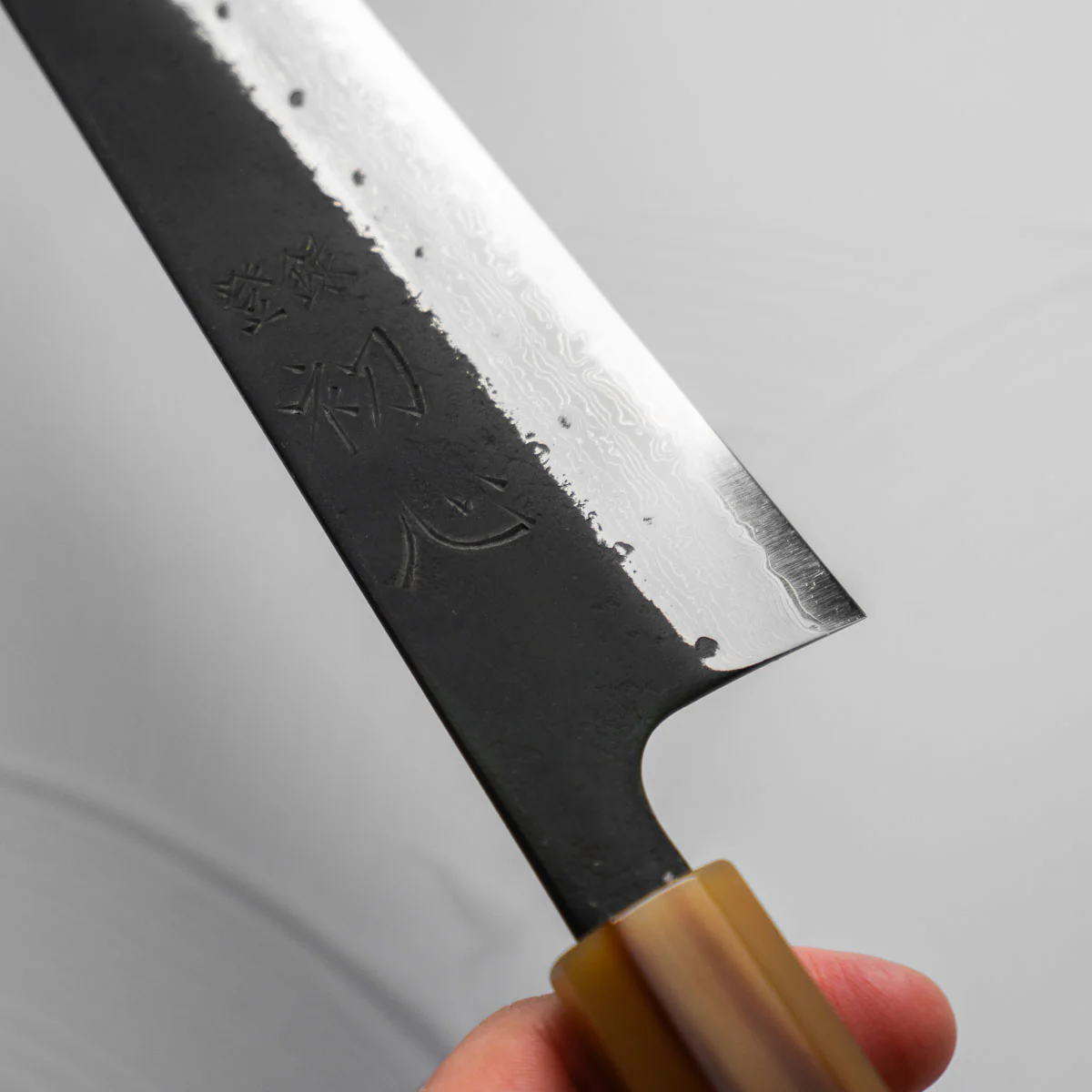 Hatsukokoro Shinkiro Blue Super Damascus Kurouchi Gyuto 240mm - Double Blonde - Image 2
