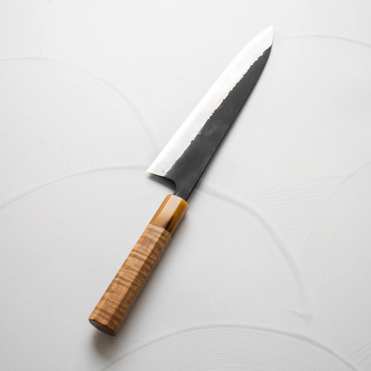 Hatsukokoro Shinkiro Blue Super Damascus Kurouchi Gyuto 240mm - Double Blonde - Image 3