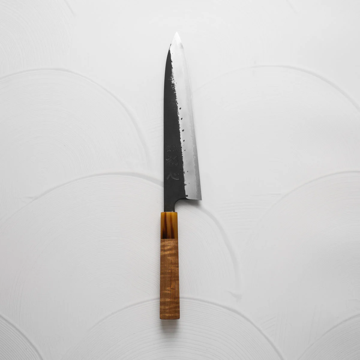 Hatsukokoro Shinkiro Blue Super Damascus Kurouchi Gyuto 240mm - Double Blonde - Image 5