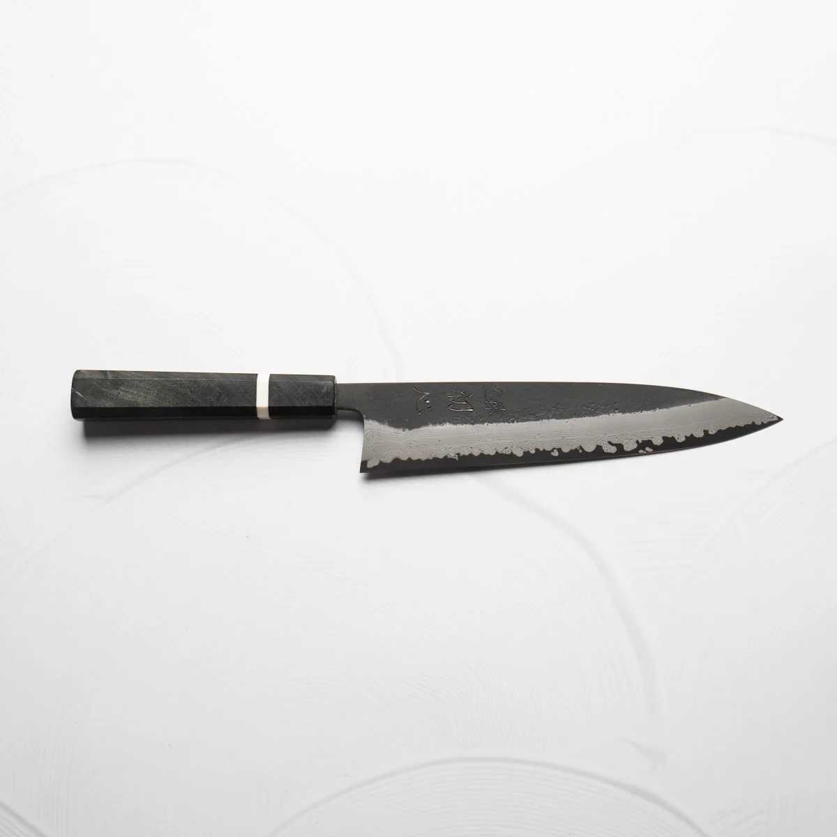 Hatsukokoro Shinkiro Blue Super Damascus Kurouchi Gyuto 210mm - Maple - Image 3