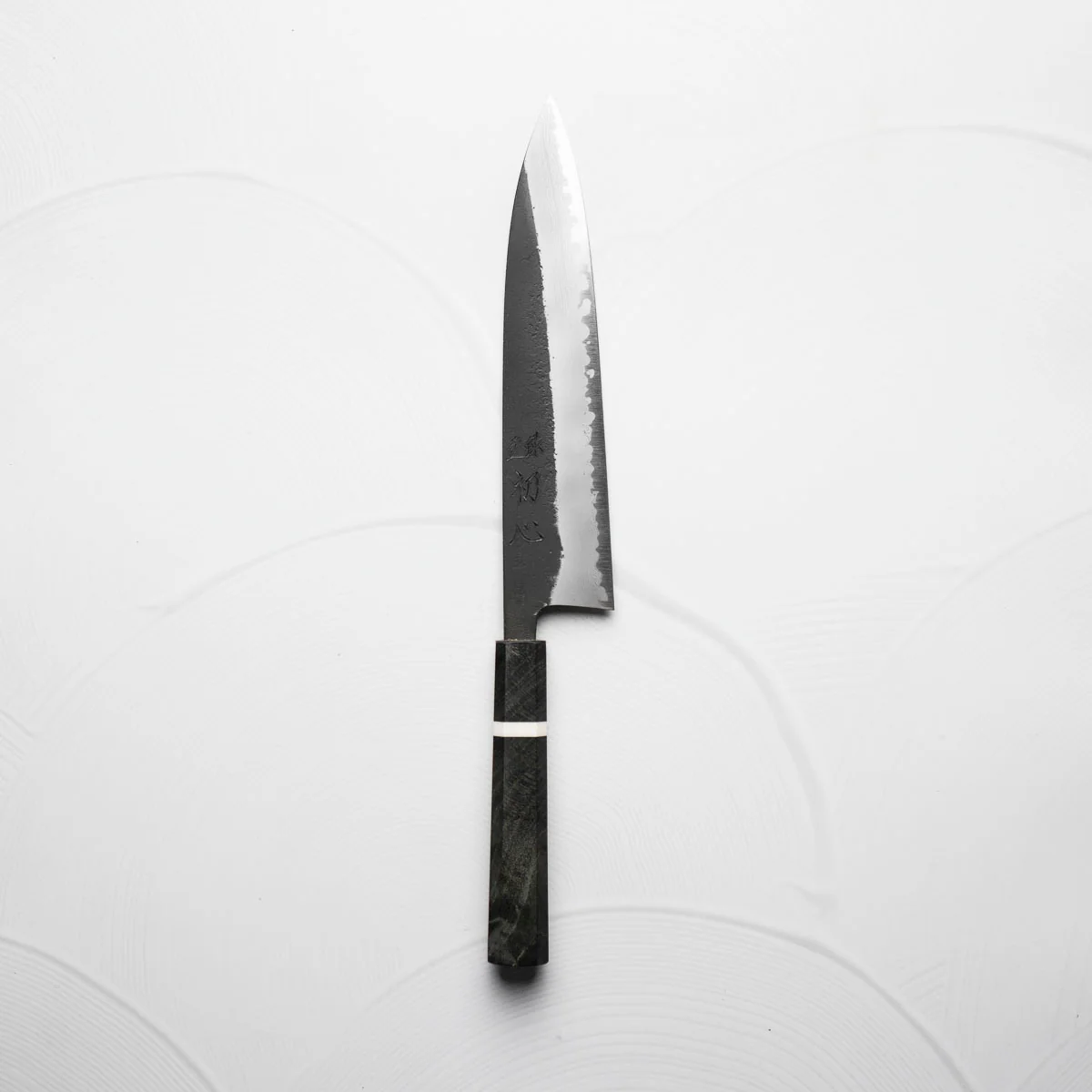 Hatsukokoro Shinkiro Blue Super Damascus Kurouchi Gyuto 210mm - Maple - Image 8