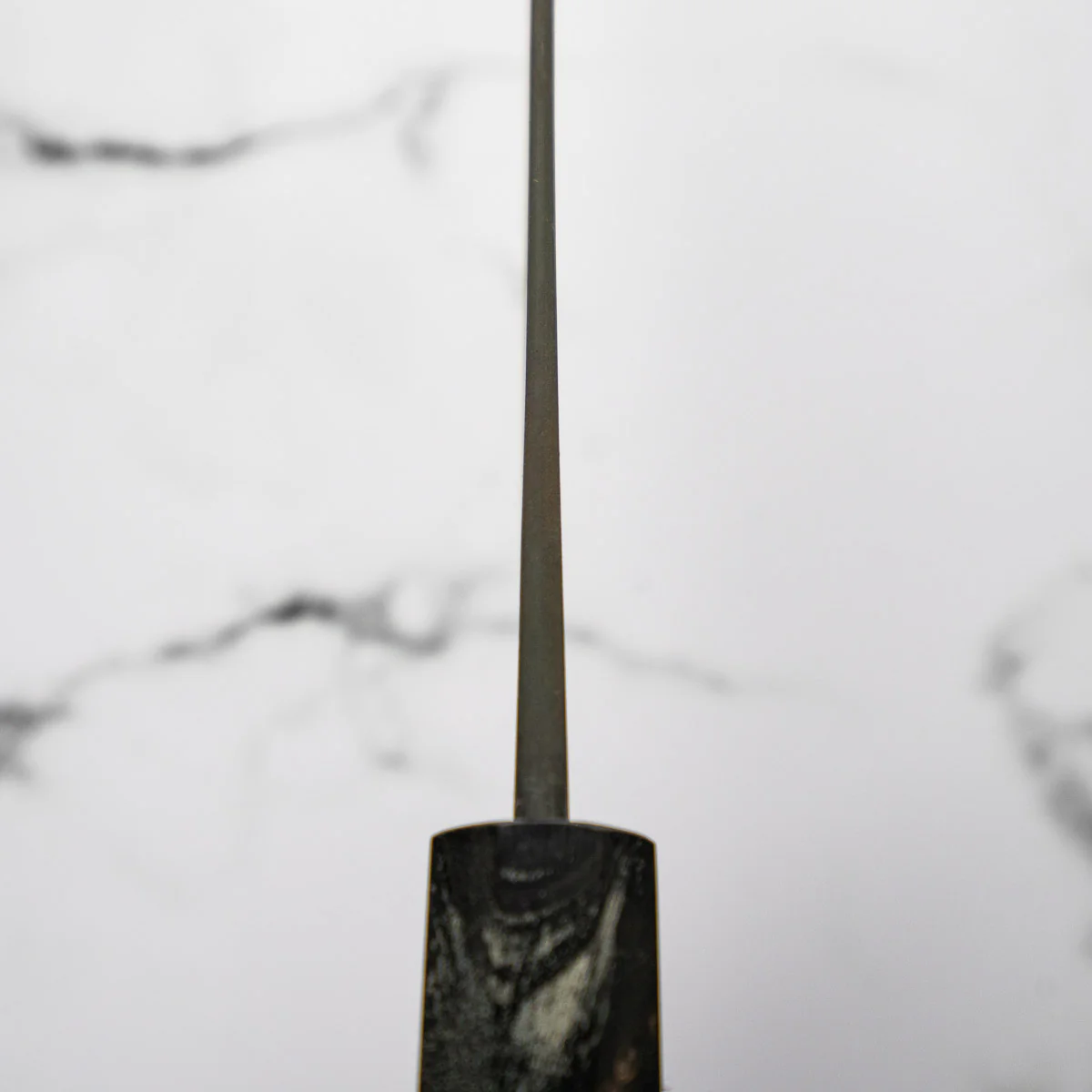 Hatsukokoro Shinkiro Blue Super Damascus Kurouchi Kiritsuke 240mm - Maple - Image 4