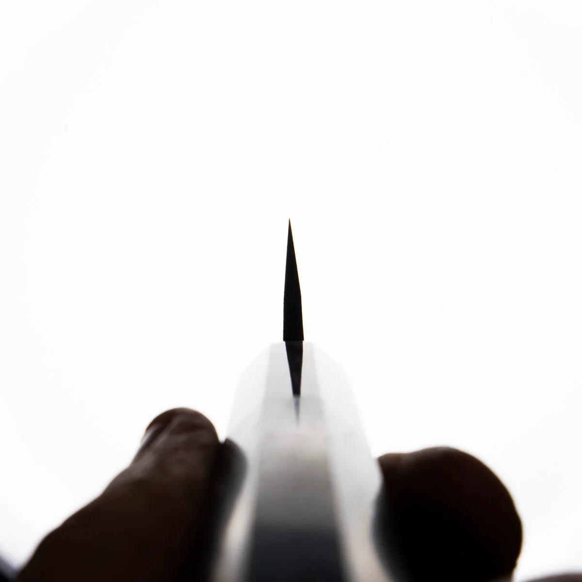 Hatsukokoro Shinkiro Blue Super Damascus Kurouchi Petty 150mm - Ebony & Blonde - Image 6