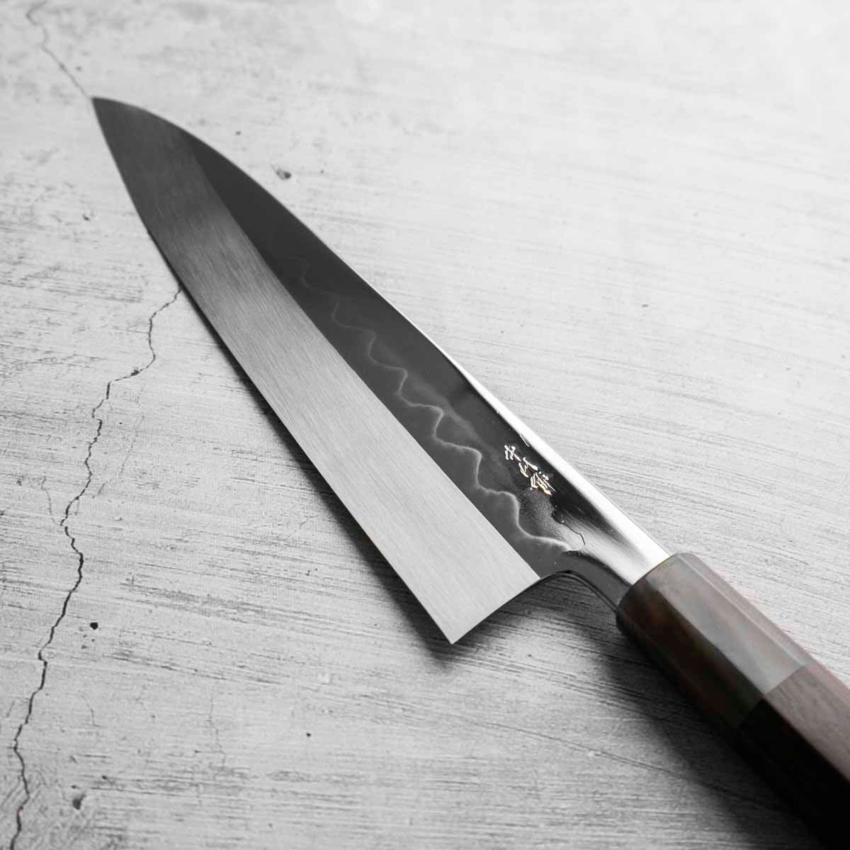 Hatsukokoro x Nakagawa White 3 Honyaki Mirror Finished Gyuto 210mm - Ebony & Blonde - Image 2