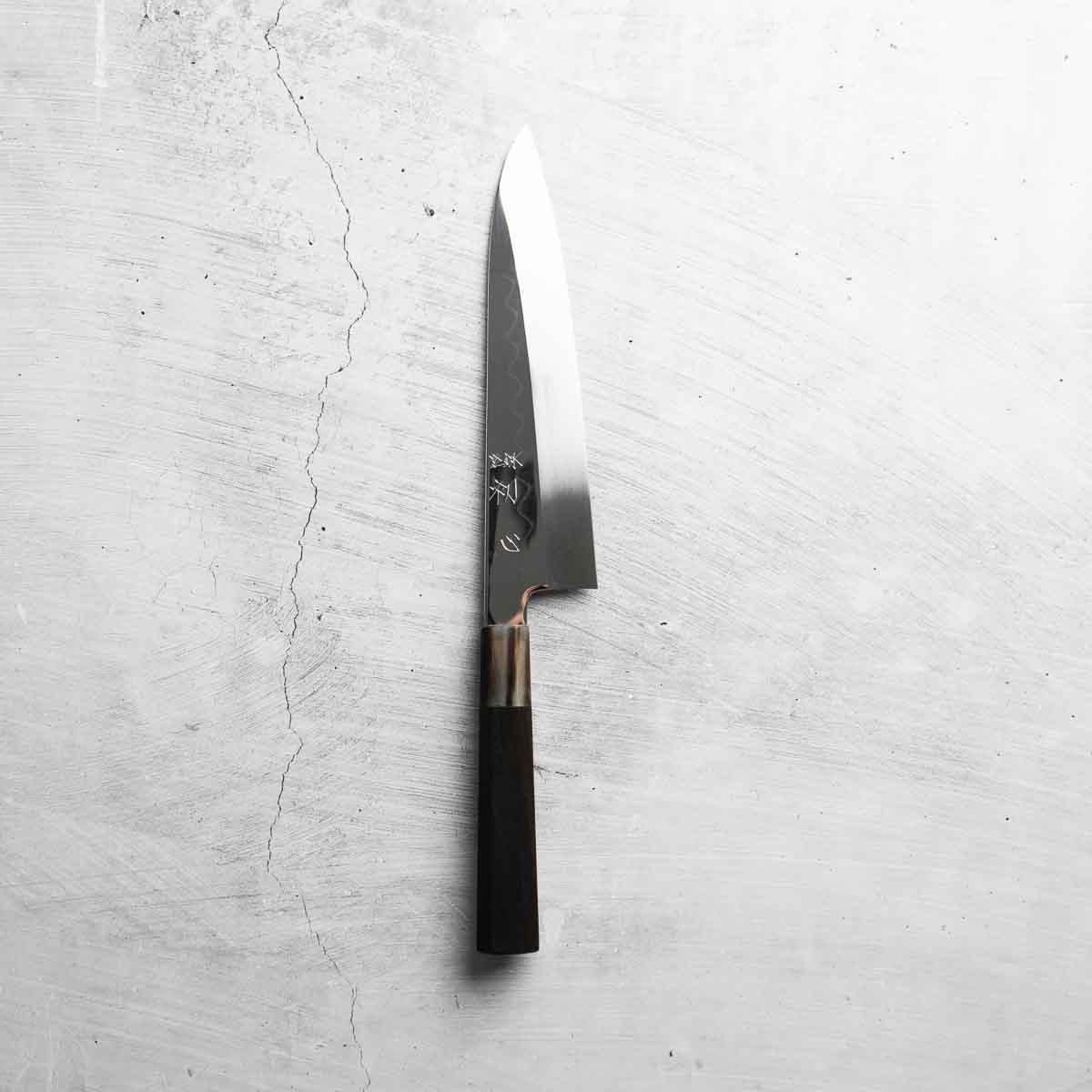 Hatsukokoro x Nakagawa White 3 Honyaki Mirror Finished Gyuto 210mm - Ebony & Blonde - Image 3