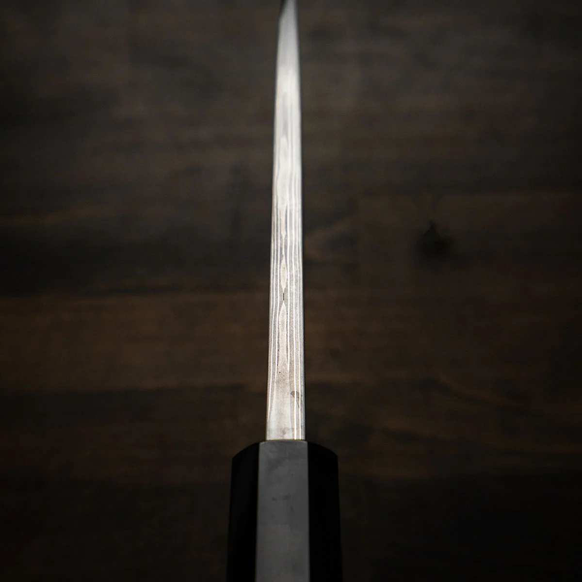 Hatsukokoro Yauji Blue 2 Damascus Deba 165mm - Ebony - Image 6