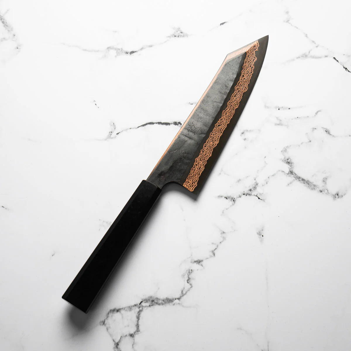 Hatsukokoro Yorokobi SLD Kurouchi Damascus Kiritsuke 210mm - Ebony - Image 10