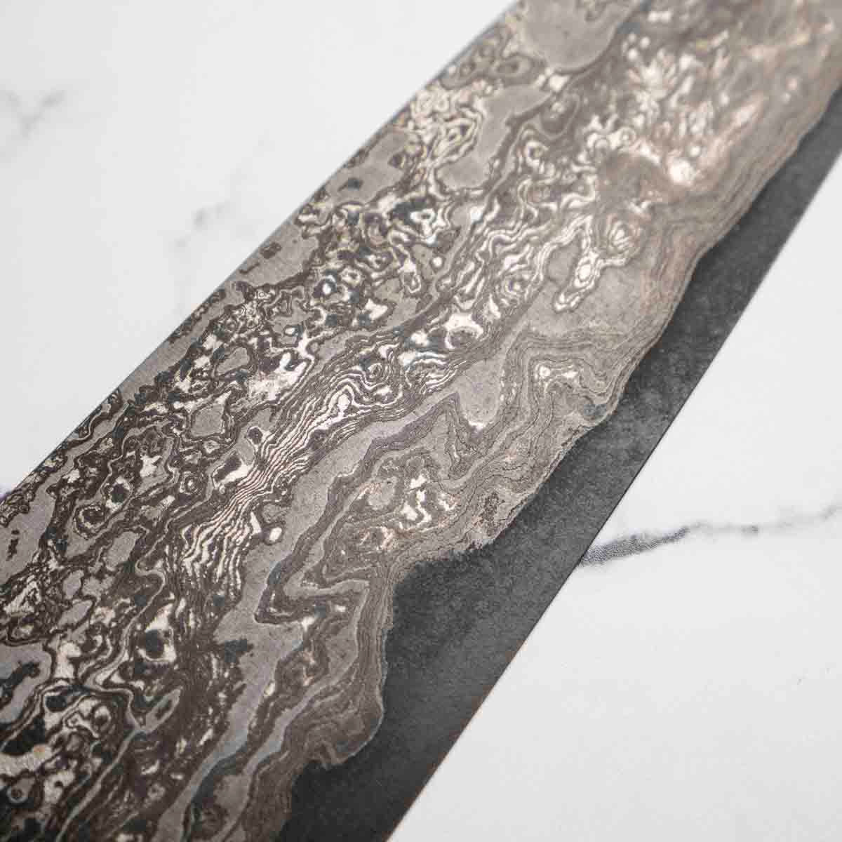 Hiromune Takaba Shirogami Damascus Gyuto 240mm - Image 6