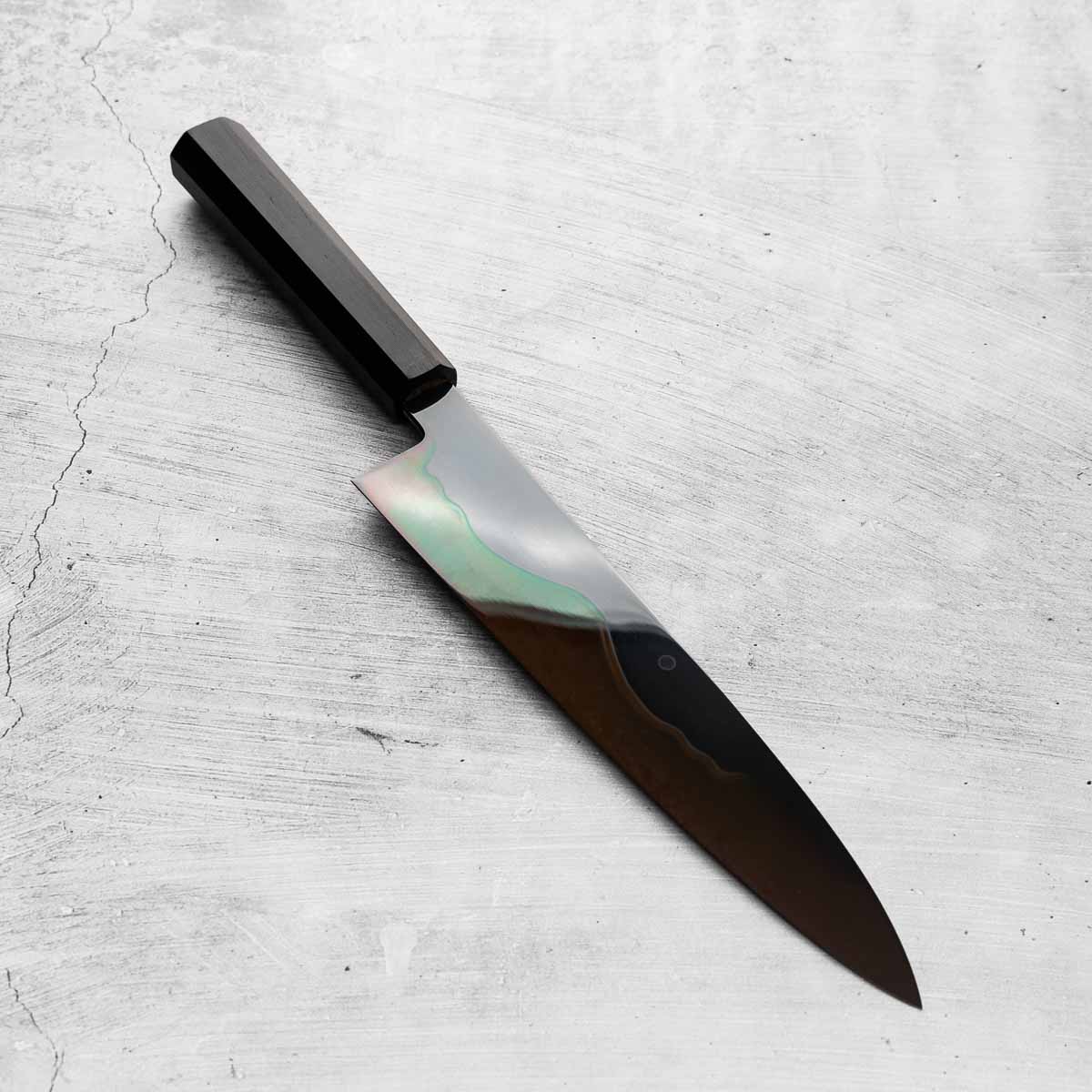 Ikeda Yoshikazu White 1 Honyaki Kachikaeshi Gyuto 240mm - Ebony