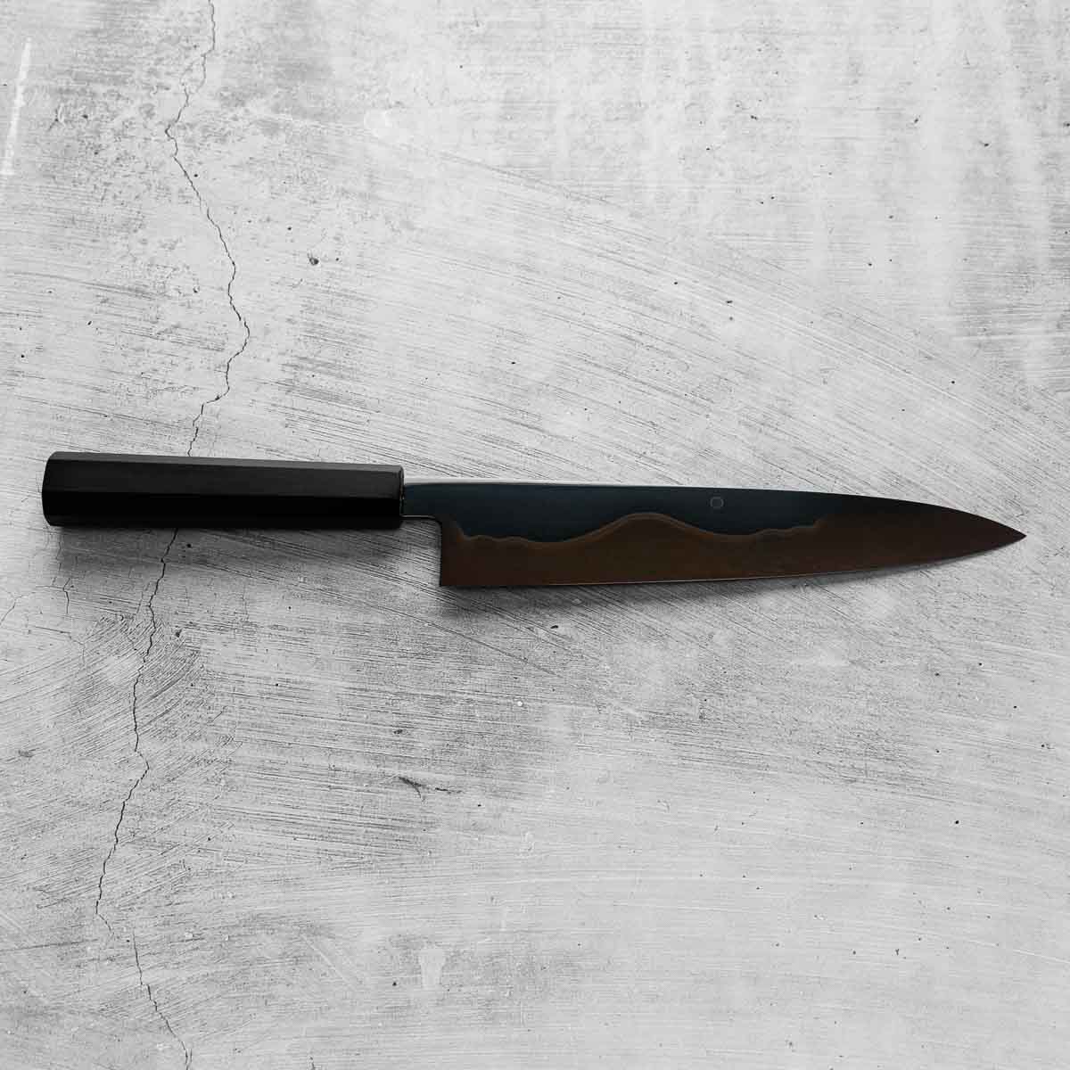 Ikeda Yoshikazu White 1 Honyaki Kachikaeshi Gyuto 240mm - Ebony - Image 2