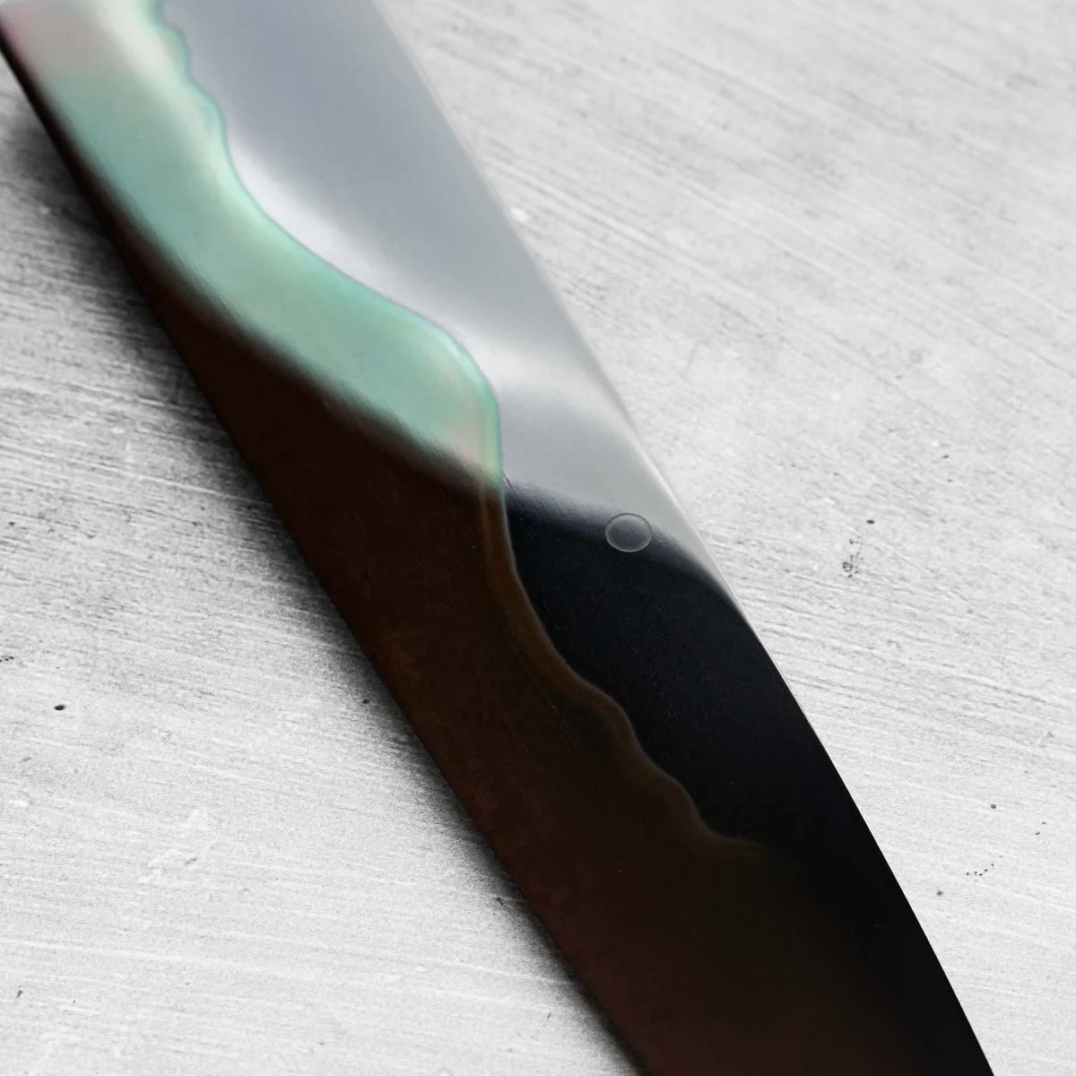 Ikeda Yoshikazu White 1 Honyaki Kachikaeshi Gyuto 240mm - Ebony - Image 3