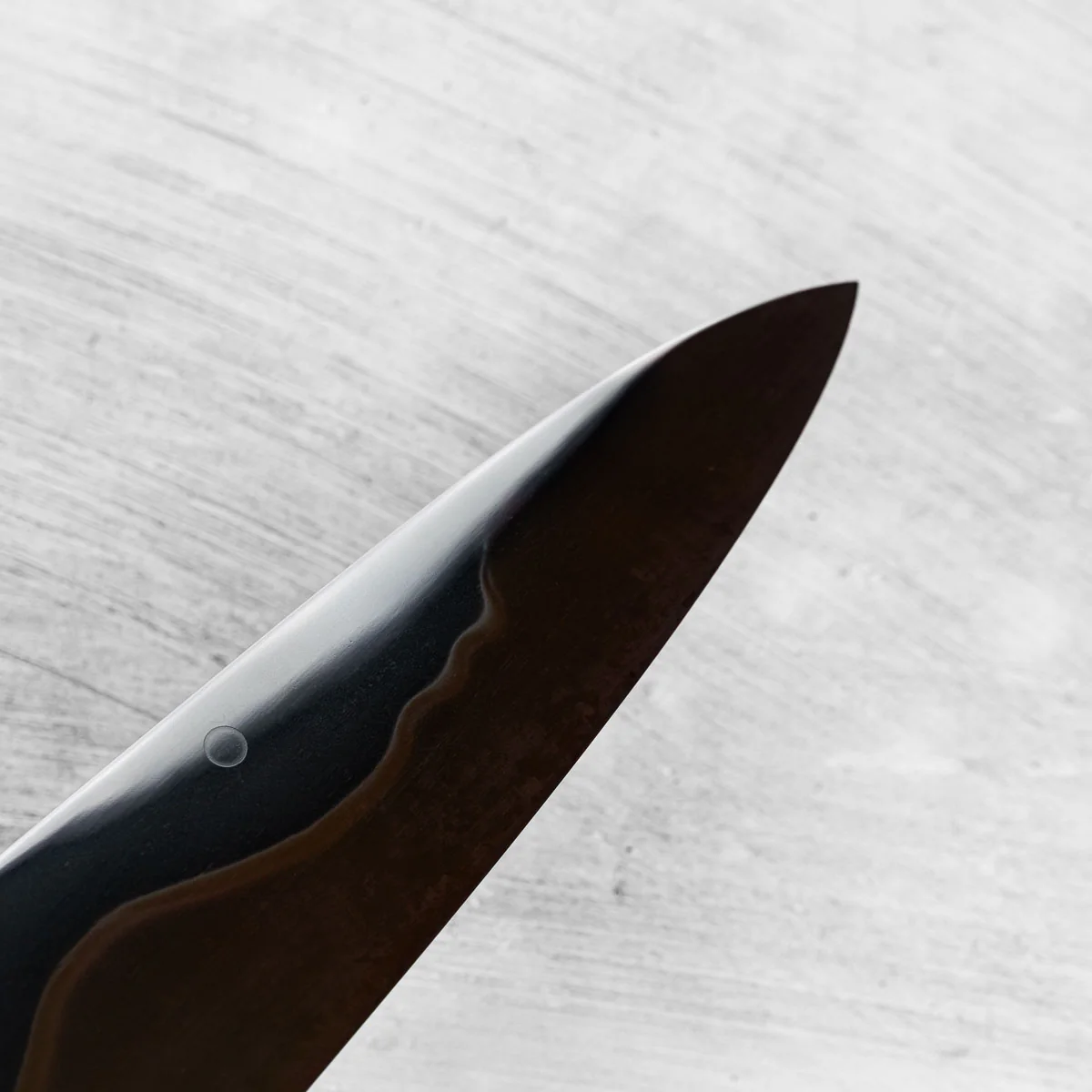 Ikeda Yoshikazu White 1 Honyaki Kachikaeshi Gyuto 240mm - Ebony - Image 4