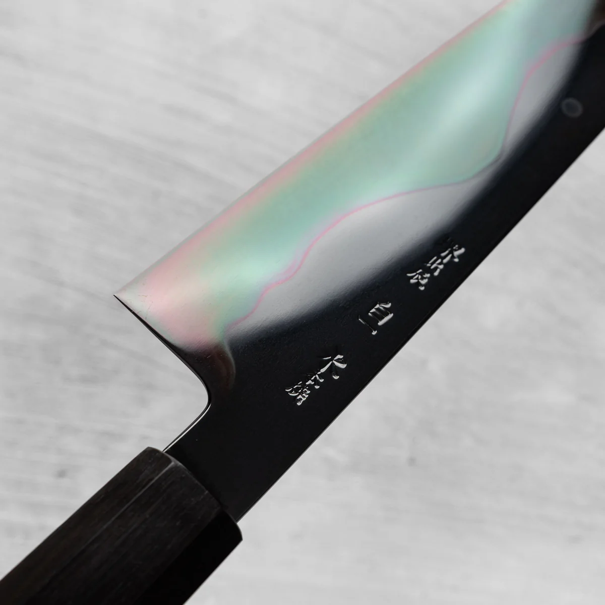 Ikeda Yoshikazu White 1 Honyaki Kachikaeshi Gyuto 240mm - Ebony - Image 5