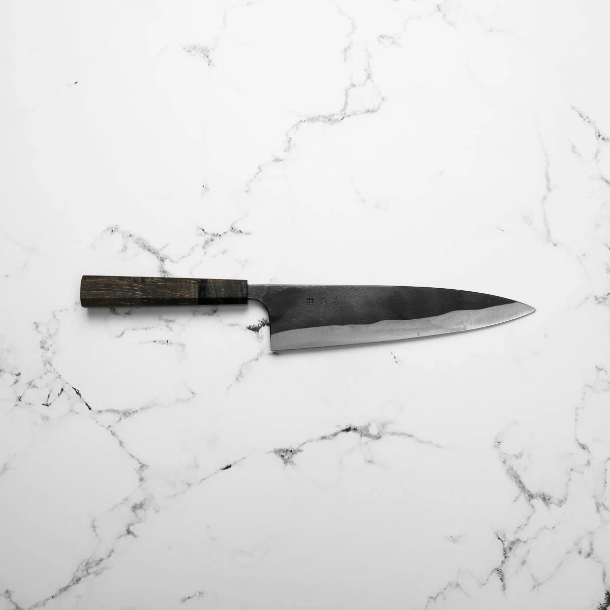 Kajibee "Seishin" White 2 Gyuto 210mm - Dark Maple - Image 4
