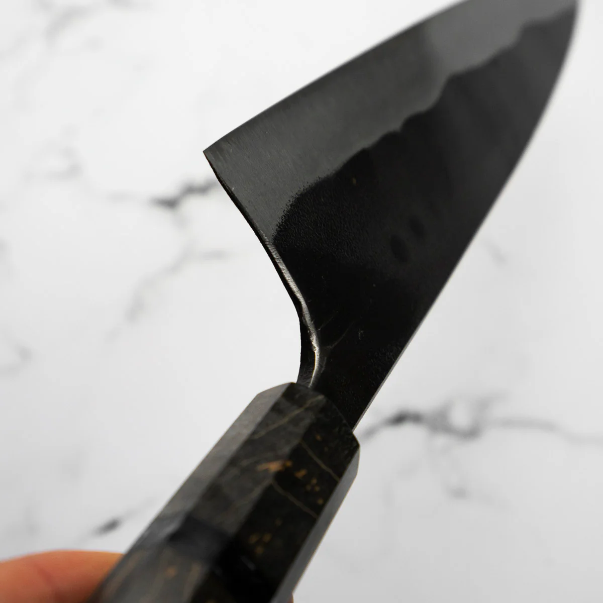 Kajibee "Seishin" White 2 Gyuto 210mm - Dark Maple - Image 6