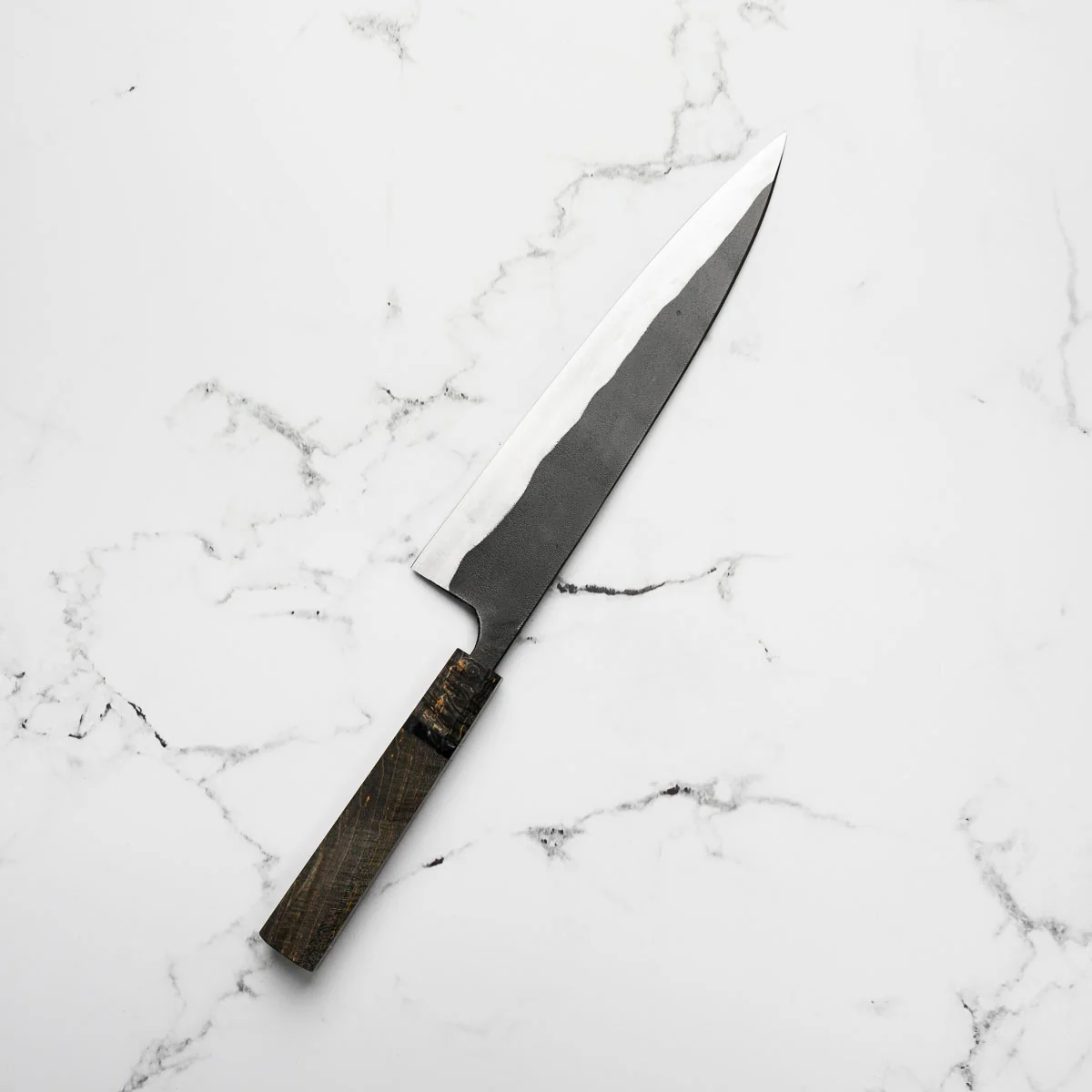 Kajibee "Seishin" White 2 Gyuto 240mm - Dark Maple - Image 2