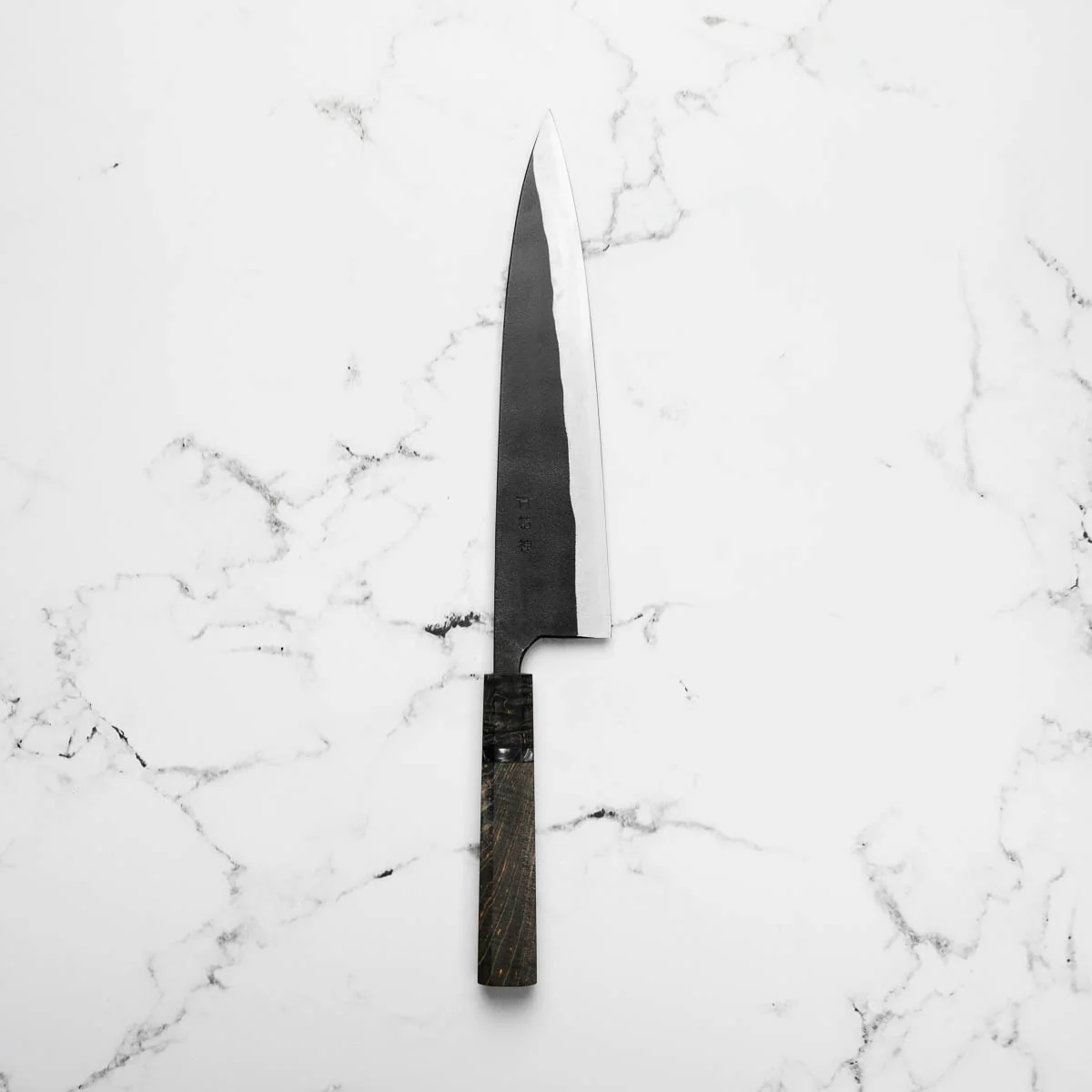 Kajibee "Seishin" White 2 Gyuto 240mm - Dark Maple - Image 3