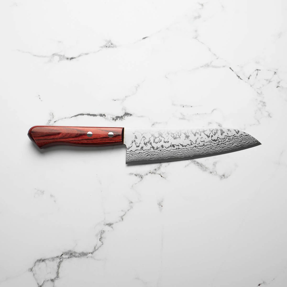 Katsushige Anryu VG10 Damascus Santoku 165mm - Image 6