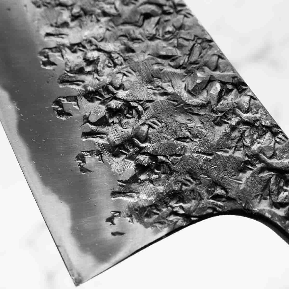 Kisuke Blue 2 Kurouchi Tsuchime Nakiri 165mm - Image 6