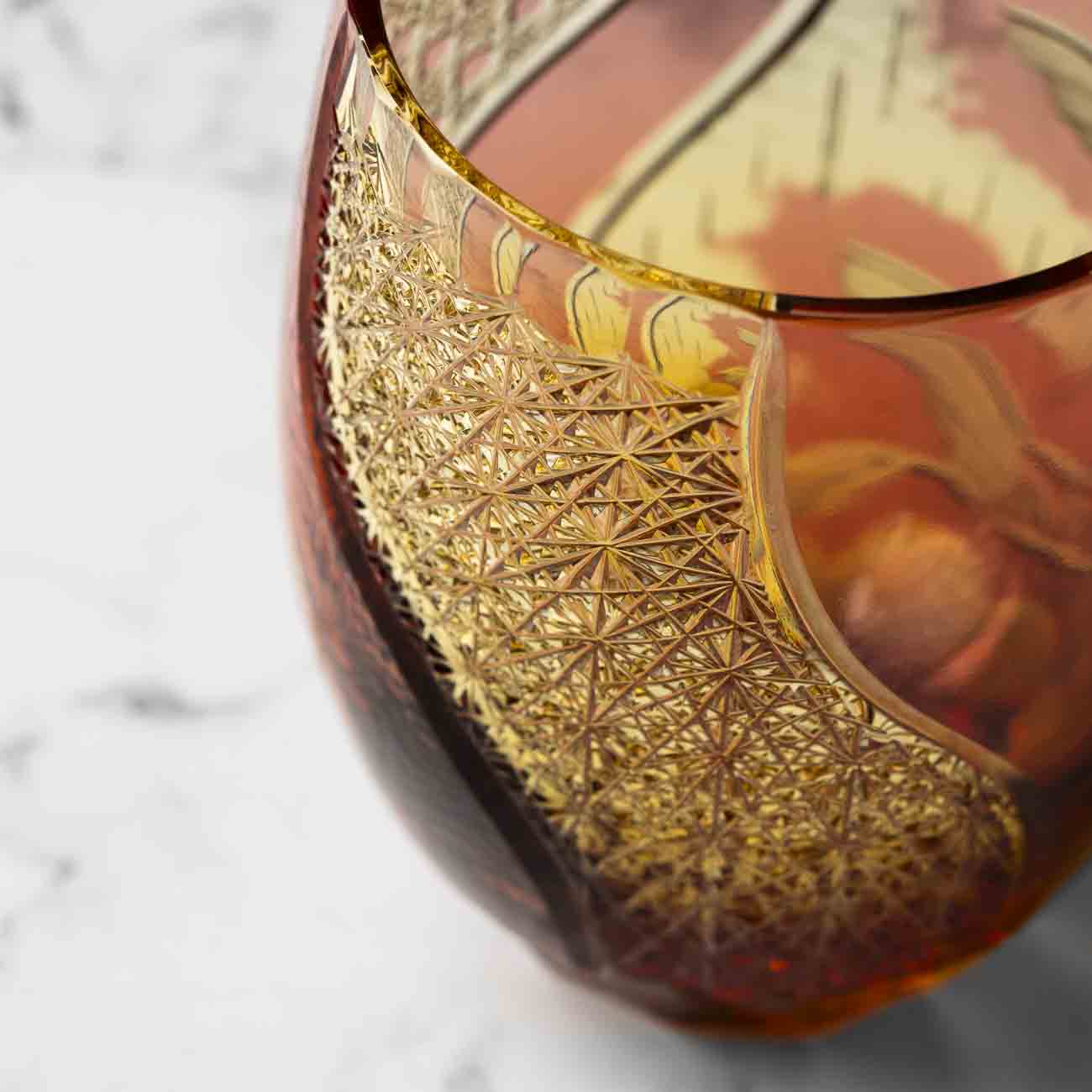 Kiyohide Glass Kobo Rock Glass Seiken Amber - Image 2