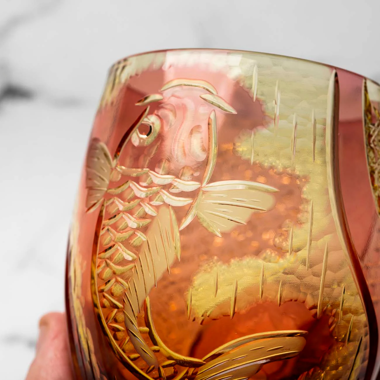 Kiyohide Glass Kobo Rock Glass Seiken Amber - Image 4